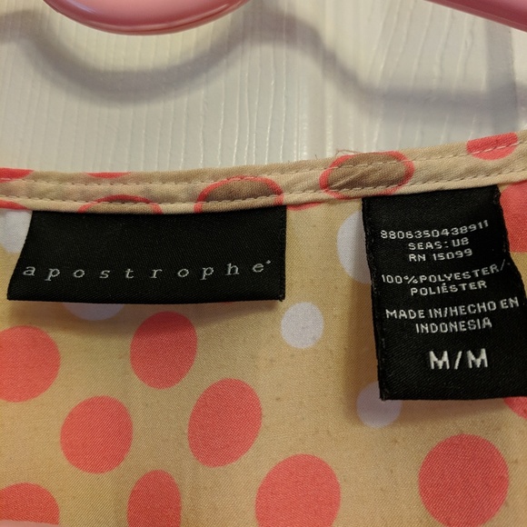 Apostrophe Polka Dot Sleeveless Shirt - Picture 5 of 8